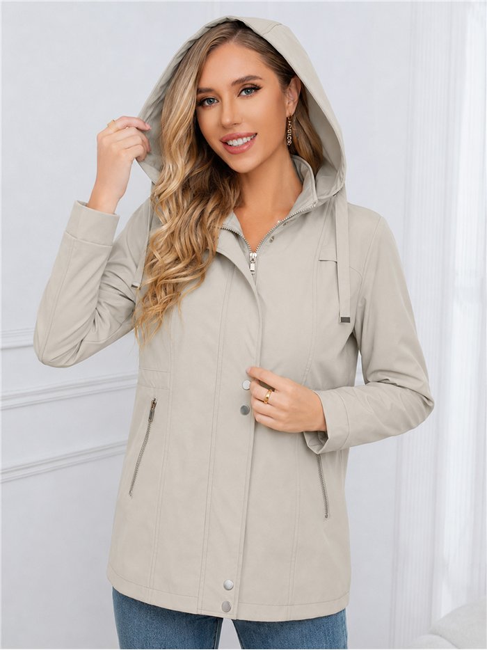 Parka con cappuccio e cerniere