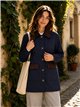 Giacca stile militare con velluto a coste a contrasto