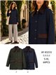Giacca stile militare con velluto a coste a contrasto