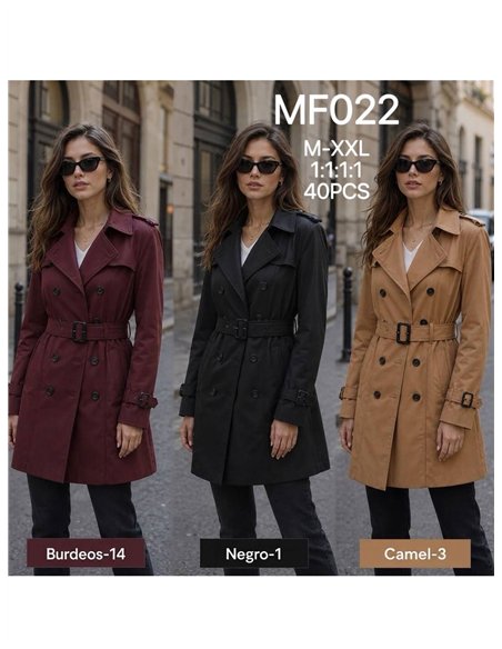 Trench lungo con cintura