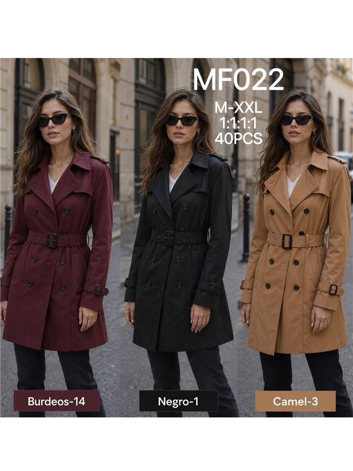 Trench lungo con cintura