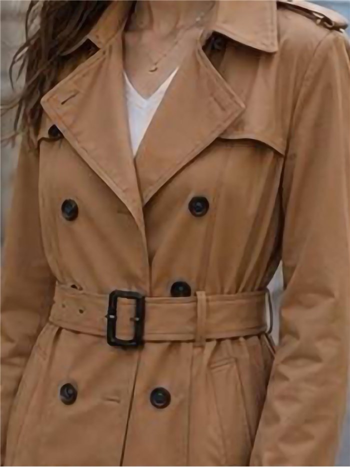Trench lungo con cintura