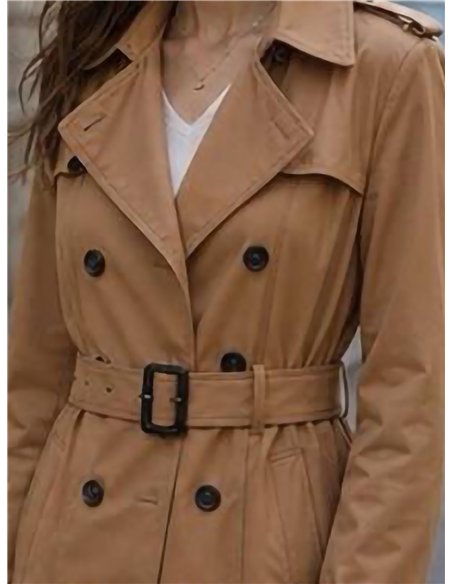Trench lungo con cintura