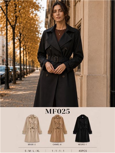 Trench lungo con cintura 2