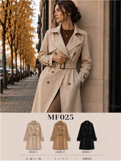 Trench lungo con cintura 2