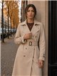 Trench lungo con cintura