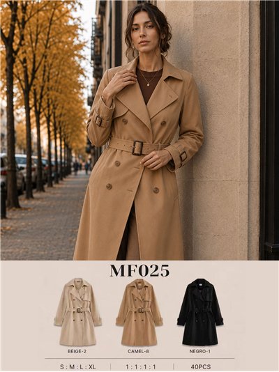 Trench lungo con cintura 2