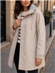Parka impermeabile con fodera a righe