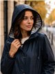 Parka impermeabile con fodera a righe