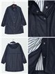 Parka impermeabile con fodera a righe
