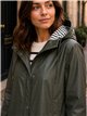 Parka impermeabile con fodera a righe
