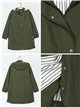Parka impermeabile con fodera a righe