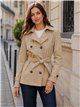 Trench corto con cintura