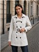 Trench coat con cintura con fibbia