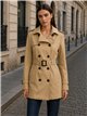 Trench coat con cintura con fibbia