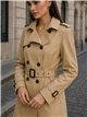 Trench coat con cintura con fibbia