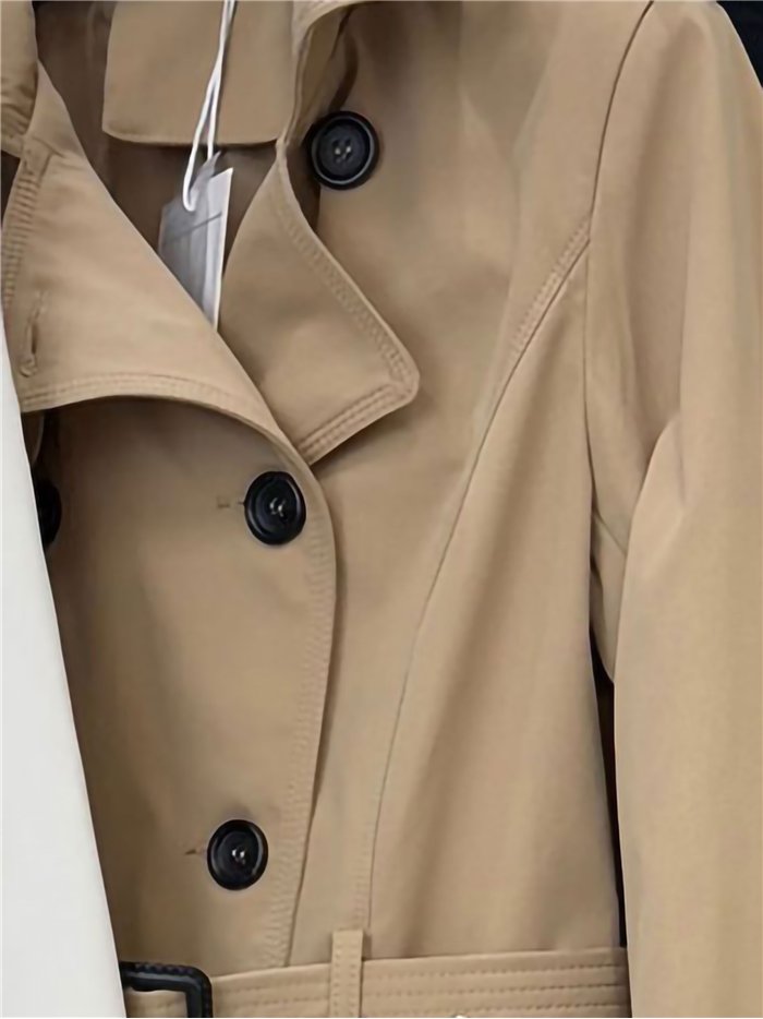 Trench coat con cintura con fibbia
