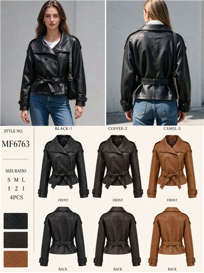Trench coat in similpelle 2