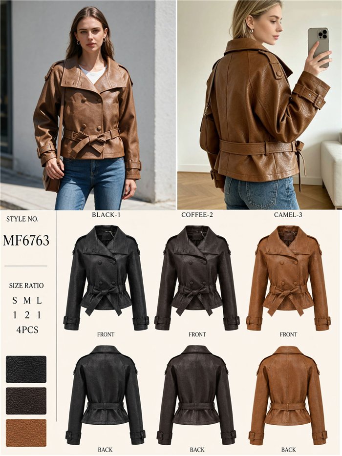 Trench coat in similpelle