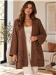 Oversized textured cardigan with pockets