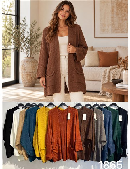 Oversize-Strickcardigan mit Taschen