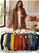 Oversized textured cardigan with pockets