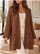 Oversized textured cardigan with pockets