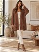 Oversized textured cardigan with pockets