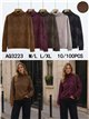 Jersey cuello vuelto rombos metalizados