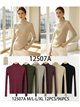 Ribbed mock neck button sweater