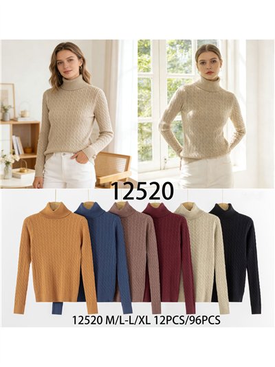 Jersey cuello vuelto trenzado 2