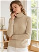 Jersey cuello vuelto trenzado