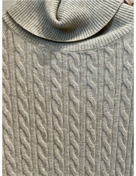 Jersey cuello vuelto trenzado