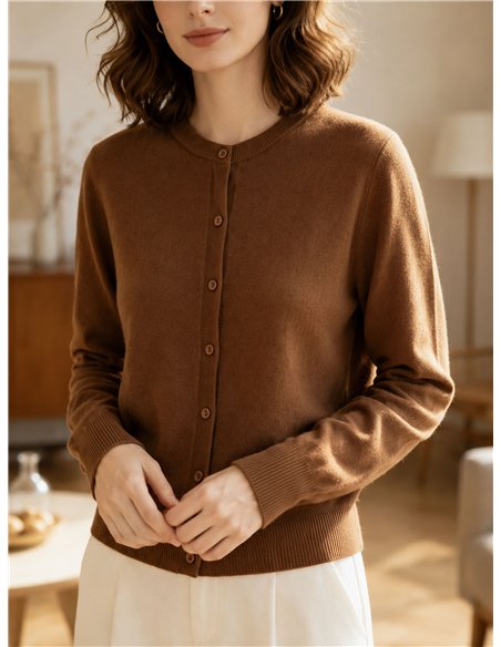 Einfacher Feinstrick-Cardigan