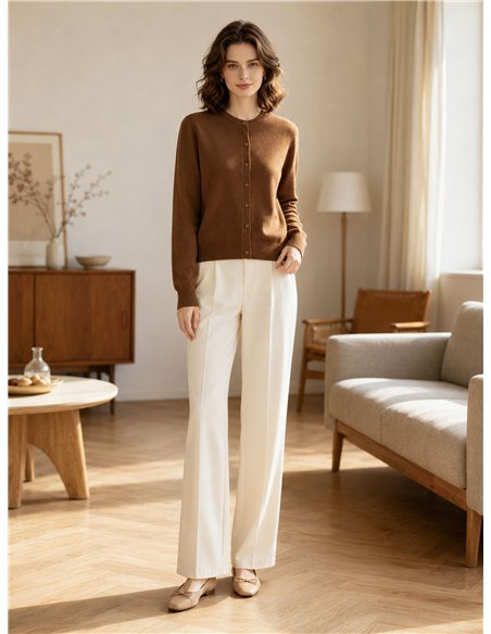 Einfacher Feinstrick-Cardigan
