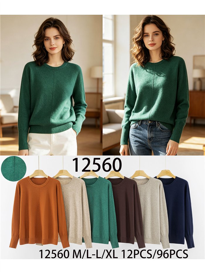 Mittelnaht eines einfachen Pullovers