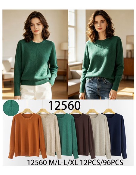 Mittelnaht eines einfachen Pullovers
