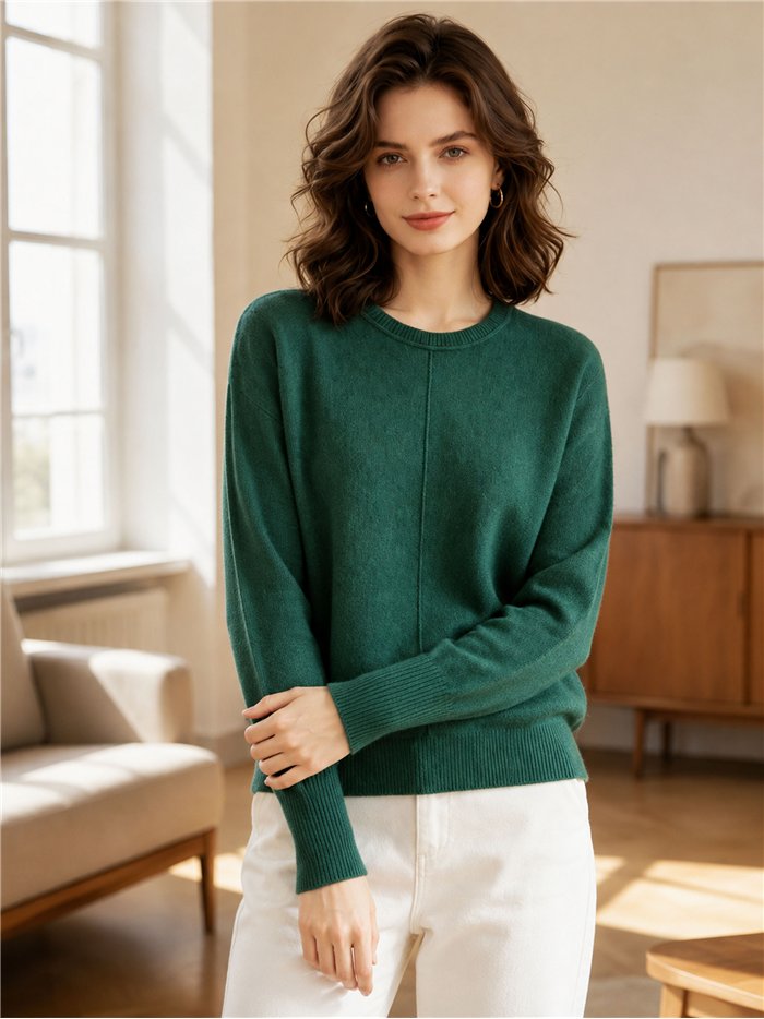 Mittelnaht eines einfachen Pullovers