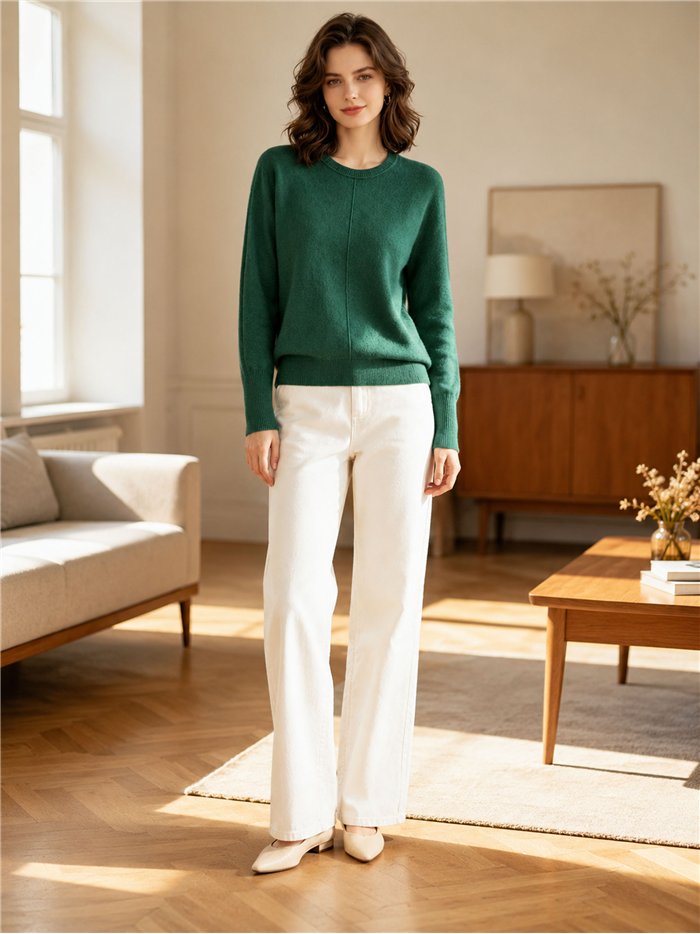Mittelnaht eines einfachen Pullovers
