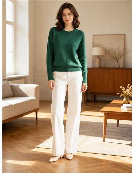 Mittelnaht eines einfachen Pullovers