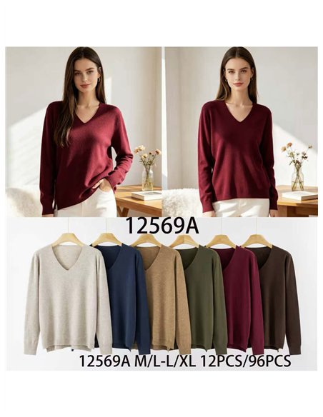 Essential fine knit v neck sweater