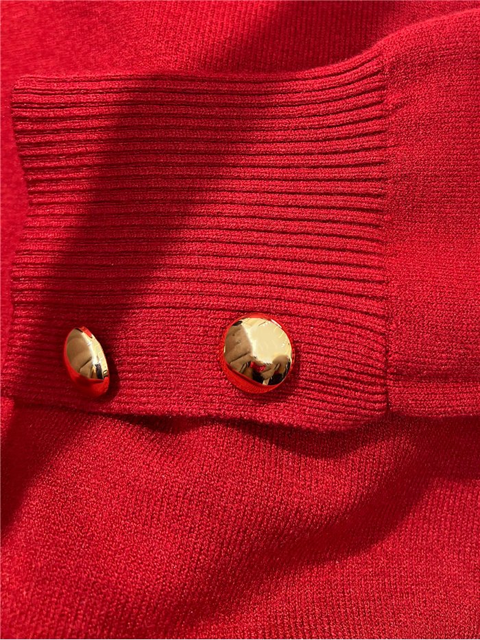 Jersey cuello redondo puño botones