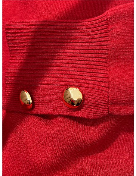 Jersey cuello redondo puño botones