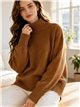 Jersey cuello vuelto acanalado