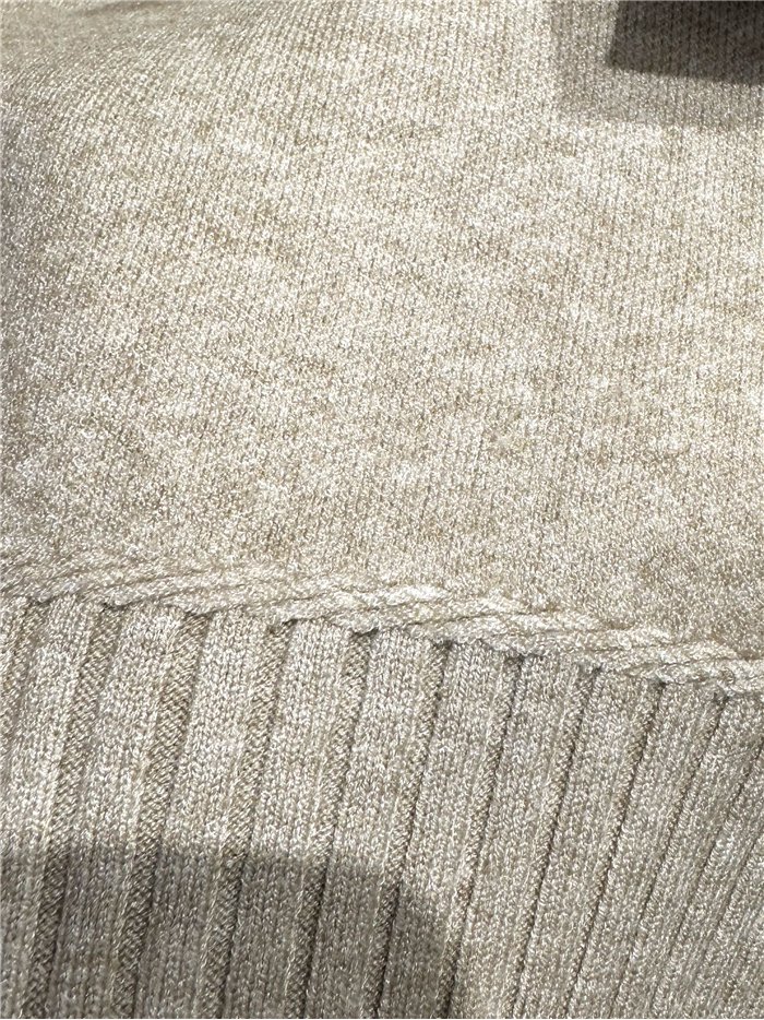Jersey cuello vuelto acanalado