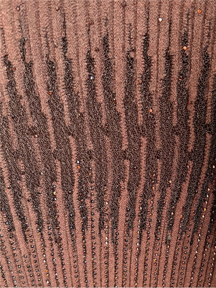 Maglia a coste con glitter sfumati