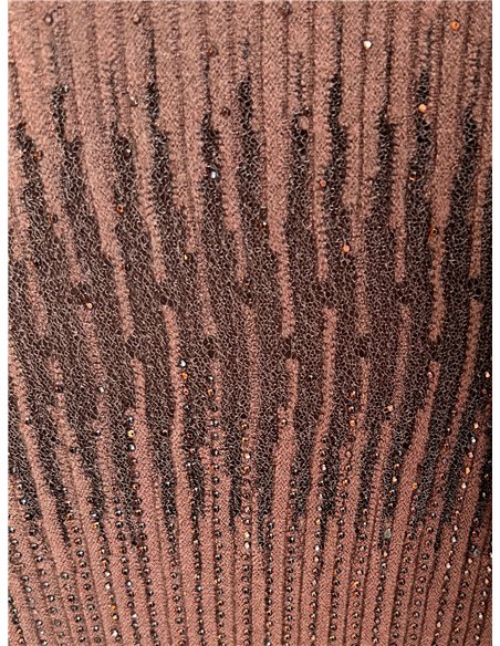 Maglia a coste con glitter sfumati