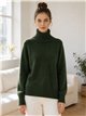 Pull à col roulé en maille brillante