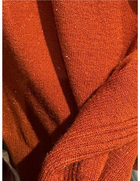 Pull à col roulé en maille brillante