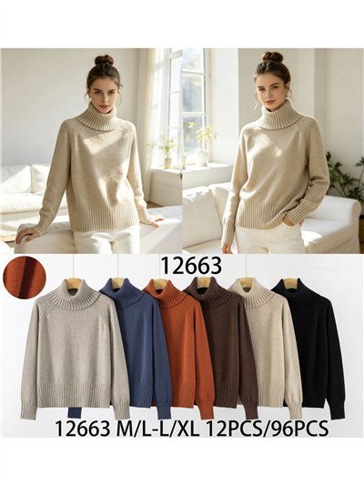 Shimmer raglan roll neck sweater 2